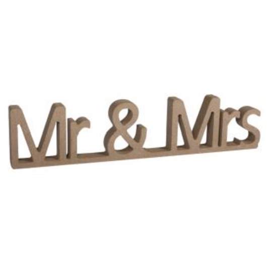 MDF word "Mr & Mrs"